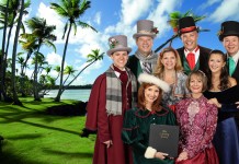 Local Christmas Carolers Trying To Act Like Winter Really Happens Here